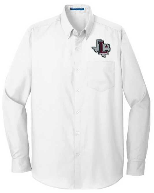 Lewisville HS Long Sleeve Button Up- Mens