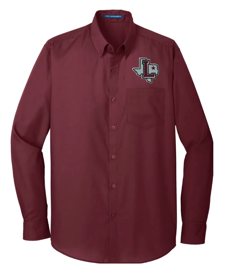 Lewisville HS Long Sleeve Button Up- Mens