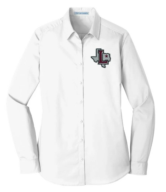 Lewisville HS Long Sleeve Button Up- Womens