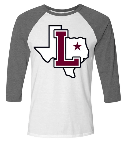 Lewisville HS Bella + Canvas ¾ sleeve