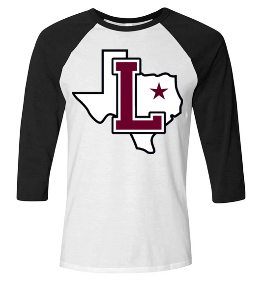 Lewisville HS Bella + Canvas ¾ sleeve